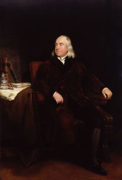HW Pickersgill. Jeremy Bentham, c. 1829. National Portrait Gallery, London NPG 413.